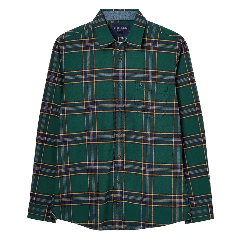 Joules Men's Buchannon Shirt - Green Pink Check